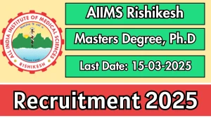 AIIMS Rishikesh Health Economist, Senior Research Officer or Scientist D Recruitment 2025 - Apply Online