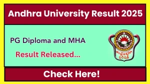 Andhra University Result 2025 Released at andhrauniversity.edu.in Direct Link to Download 2nd and 4th Semester Result