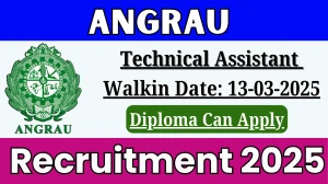 ANGRAU Technical Assistant Recruitment 2025 – Walk in