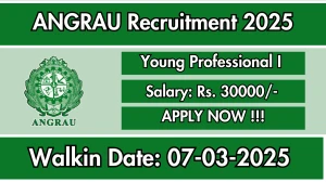 ANGRAU Young Professional I Recruitment 2025 – Walk in