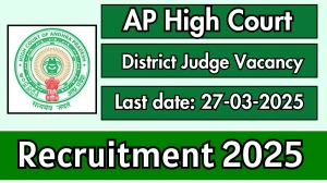 AP High Court District Judge Recruitment 2025 - Apply Offline for 14 Posts