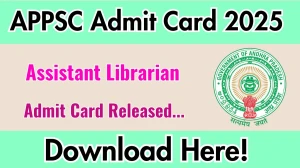 APPSC Assistant Librarian Admit Card 2025 OUT psc.ap.gov.in