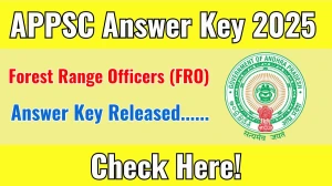 APPSC FRO Answer Key 2025 Available for the Download Answer Key PDF at psc.ap.gov.in