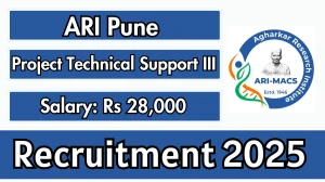 ARI Pune Project Technical Support III Recruitment 2025 - Apply Online ARI Pune Project Technical Support III Recruitment 2025 - Apply Online