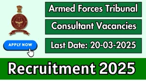 Armed Forces Tribunal Consultant Recruitment 2025 - Apply Offline for 2 Posts