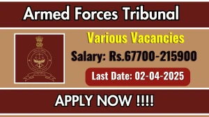 Armed Forces Tribunal Delhi Various Posts Recruitment 2025 - Apply Offline