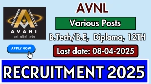 AVNL Various Posts Recruitment 2025 - Apply Offline for 10 Junior Manager, Assistant and Other Posts AVNL Various Posts Recruitment 2025 - Apply Offline for 10 Junior Manager, Assistant and Other Posts