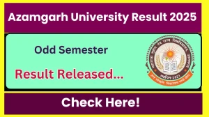 Azamgarh University Result 2025 Released at msduexam.co.in Direct Link to Download Odd Semester Result