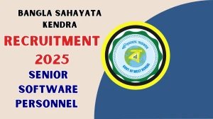 Bangla Sahayata Kendra Senior Software Personnel Recruitment 2025 - Apply Online