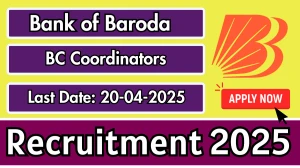 Bank of Baroda BC Coordinators Recruitment 2025 - Apply Offline