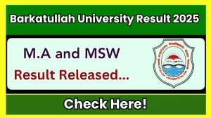 Barkatullah University Result 2025 Released at bubhopal.ac.in Direct Link to Download 1st and 3rd Semester Result