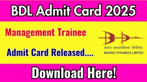 BDL Management Trainee Admit Card 2025 OUT bdl-india.in BDL Management Trainee Admit Card 2025 OUT bdl-india.in