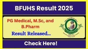 BFUHS Result 2025 Released at bfuhs.ac.in Direct Link to Download 6th Sem Result BFUHS Result 2025 Released at bfuhs.ac.in Direct Link to Download 6th Sem Result