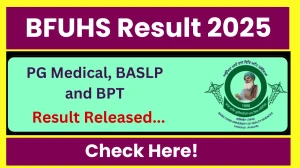 BFUHS Result 2025 Released at bfuhs.ac.in Direct Link to Download 6th Sem Result
