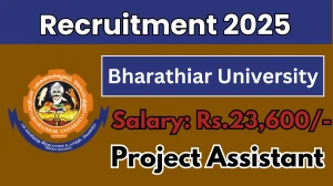Bharathiar University Project Assistant Recruitment 2025 - Apply Offline Bharathiar University Project Assistant Recruitment 2025 - Apply Offline