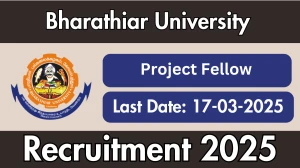 Bharathiar University Project Fellow Recruitment 2025 - Apply Offline