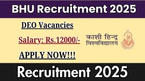BHU DEO Recruitment 2025 - Apply Offline for 1 Posts