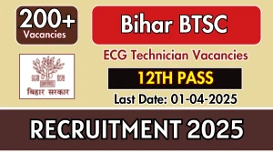 Bihar BTSC 242 ECG Technician Recruitment 2025 - Apply Online