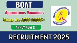 BOAT Apprentices Recruitment 2025 - Apply Online
