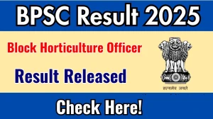 BPSC BHO Result 2025 Announced. Direct Link to Check BPSC Block Horticulture Officer Result 2025 bpsc.bih.nic.in