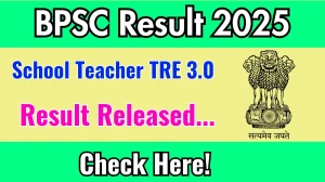 BPSC School Teacher TRE 3.0 Result 2025 OUT