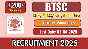 BTSC 7,274 Various Posts Recruitment 2025 - Apply Online for GMO, Pharmacist, Dentist, Dresser Posts