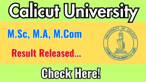 Calicut University Result 2025 Released at uoc.ac.in Direct Link to Download 1st, 3rd Semester Result
