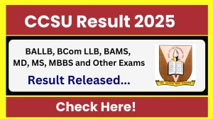 CCSU Result 2025 Released at ccsuniversity.ac.in Direct Link to Download ODD Semester Result