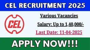 CEL Officer, Purchase Officer and More Recruitment 2025 - Apply Online for 7 Posts
