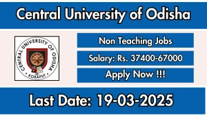 Central University of Odisha Non Teaching Recruitment 2025 - Apply Offline
