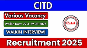 CITD Personal Assistant, Administrative Officer and Other Recruitment 2025 – Walk in