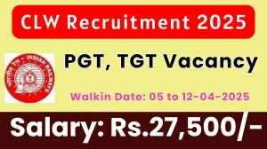 CLW PGT, TGT Recruitment 2025 – Walk in for 37 Posts