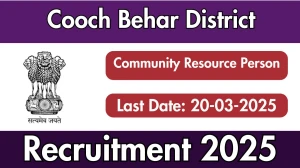 Cooch Behar District Community Resource Person Recruitment 2025 - Apply Offline for 5 Posts