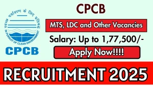 CPCB Scientist B Recruitment 2025 - Apply Online for 69 Posts