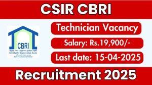 CSIR CBRI Technician Recruitment 2025 - Apply Online for 17 Posts