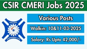 CSIR CMERI Recruitment 2025 – Walk in for 14 Project Associate, Project Junior Research Fellow and Other Posts