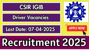 CSIR IGIB Driver Recruitment 2025 - Apply Online