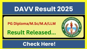 DAVV Result 2025 Released at dauniv.ac.in Direct Link to Download 1st, 2nd, 3rd, 4th Semester Result