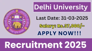Delhi University Various Posts Recruitment 2025 - Apply Online