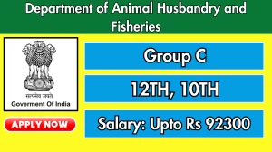 Department of Animal Husbandry and Fisheries Group C Recruitment 2025 - Apply Offline for 04 Posts