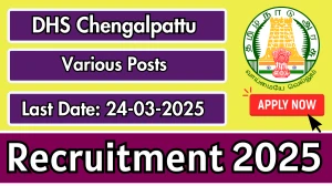 DHS Chengalpattu Various Posts Recruitment 2025 - Apply Offline for 40 MO, Staff Nurse and More Posts DHS Chengalpattu Various Posts Recruitment 2025 - Apply Offline for 40 MO, Staff Nurse and More Posts