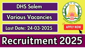 DHS Salem Various Posts Recruitment 2025 - Apply Offline for 36 ANM, MO and More Posts DHS Salem Various Posts Recruitment 2025 - Apply Offline for 36 ANM, MO and More Posts
