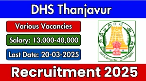 DHS Thanjavur Lab Technician, Data Assistant and Other Recruitment 2025 - Apply Offline for 35 Posts