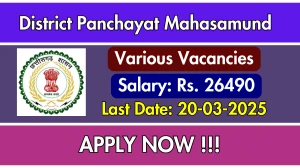 District Panchayat Mahasamund Regional Coordinator, Accounting cum MIS Assistant Recruitment 2025 - Apply Offline