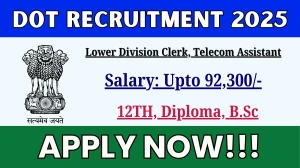 DoT Group C Recruitment 2025 - Apply Offline for 4 Posts