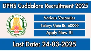 DPHS Cuddalore Various Posts Recruitment 2025 - Apply Offline for 16 Posts