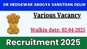 Dr Hedgewar Arogya Sansthan Delhi Junior Resident Recruitment 2025 – Walk in for 5 Posts