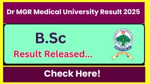 Dr MGR Medical University Result 2025 Out at tnmgrmuexam.ac.in Direct Link to Download UG Course Result