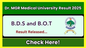 Dr. MGR Medical University Result 2025 Released at tnmgrmu.ac.in Direct Link to Download Result