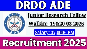 DRDO ADE Junior Research Fellow Recruitment 2025 – Walk in for 06 Posts
